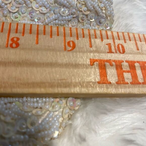 Gorgeous vntg Emson Marca white beaded cocktail - Picture 4 of 12
